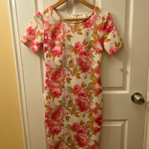 Form Fitting Floral Dress